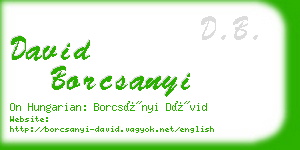 david borcsanyi business card